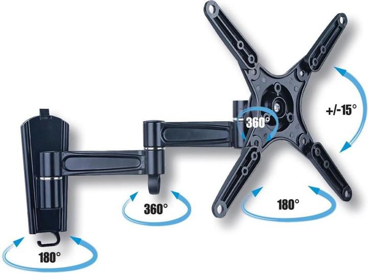 Produktbild Techly Befestigungskit (Wandplatte, 3 Gelenke, Halterung für Display) - für Flachbildsc (Wand, 37", 25 kg)