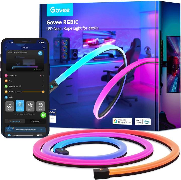 Actual product image Govee LED Stripe Neon Gaming Table (RGBIC, 300 cm, Indoor)
