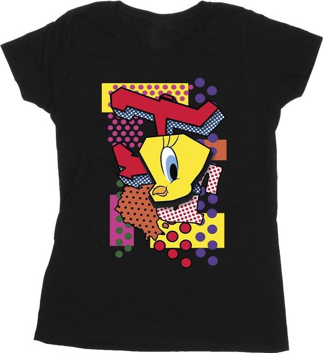 Actual product image Looney Tunes Womens/Ladies Tweety Pop Art Cotton T-Shirt (L)