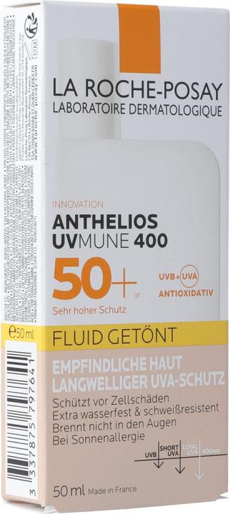 Actual product image La Roche Posay Anthelios Invisible Fluid Tinted (Sun cream face, SPF 50, 50 ml, 75 g)