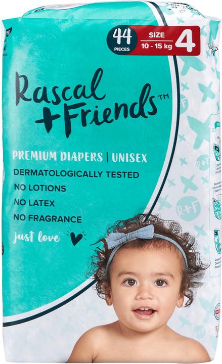 Rascal+Friends Premium (Size 4, Pack, 44 Piece)