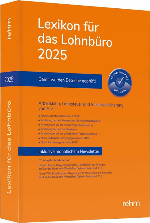 Produktbild Lexikon für das Lohnbüro 2025 (Deutsch, Jürgen/Schaffhausen, Schönfeld, Wolfgang/Plenker, Heinz-Willi, 2025)