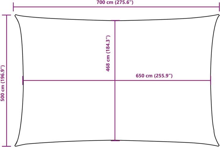 Produktbild VidaXL Sonnensegel (500 x 700 cm)