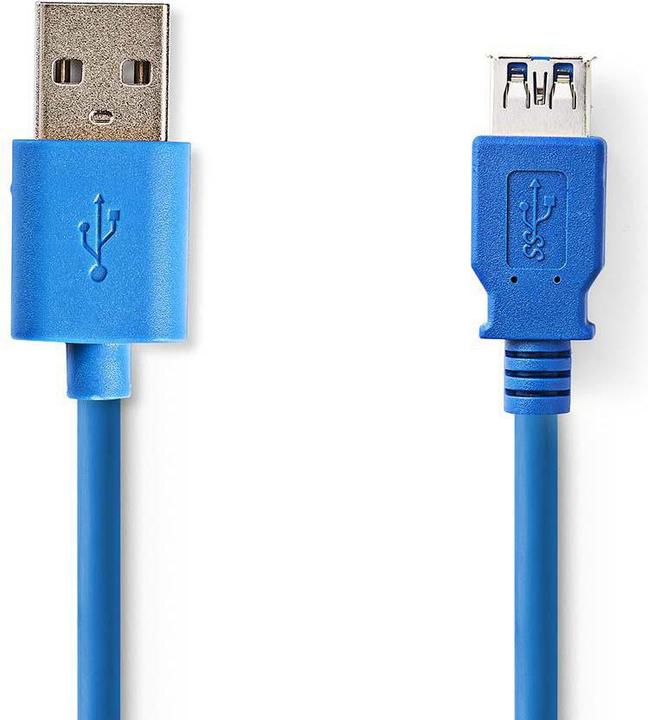 Immagine prodotto Nedis Cavo USB 3.0 A maschio - A femmina 2,0 m blu (2 m, USB 3.2 Gen 1)