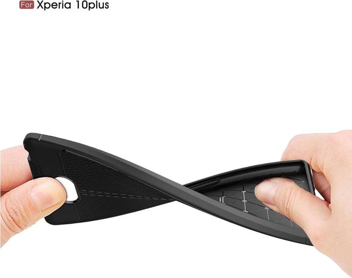 Actual product image Screenguard Sony Xperia 10 Plus Case Leather Design TPU Cover (Sony Xperia 10 Plus)