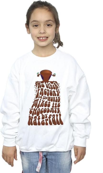 Actual product image Willy Wonka & the Chocolate Factory Girls Chocolate Waterfall Sweatshirt (140, 146)
