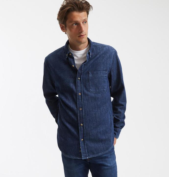 Image du produit La Redoute Collections Chemise en jean avec col boutonné (XL)