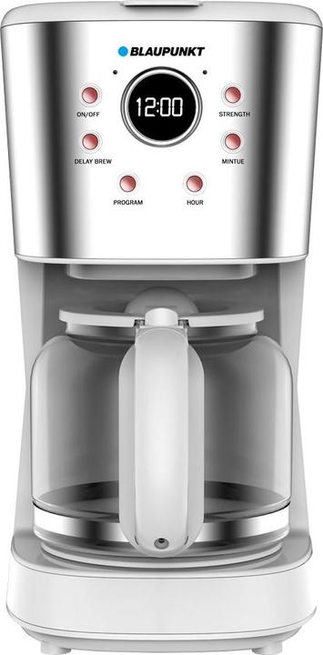 Produktbild Blaupunkt CMD802WH Kaffeemaschine Weiss, Silber Fassungsvermögen Tassen=14 Glaskanne, Display, Warm