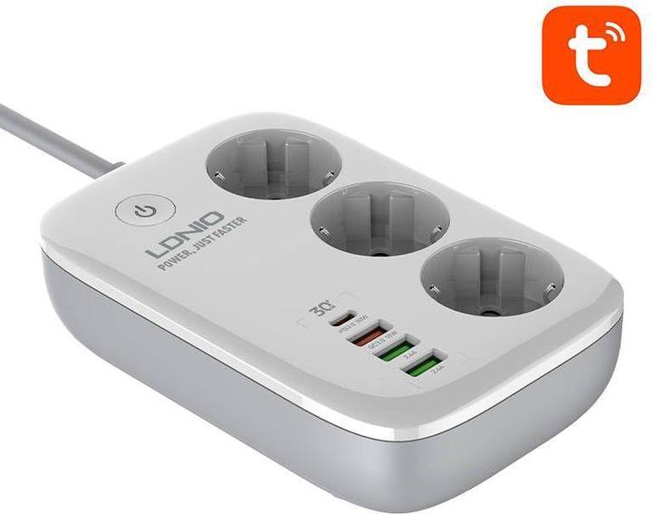 Immagine prodotto Ldnio Ciabatta intelligente Wi-Fi SEW3452, Tuya (bianco)