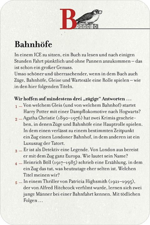 Produktbild MOS55034 - Das grosse Literaturquiz von A bis Z, für 2 oder mehr Spieler, ab 12 Jahren (DE-Ausgabe) (Deutsch)
