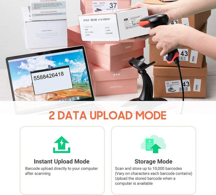 Actual product image Tera HW0002-O (2D barcodes, QR Code, 1D barcodes)