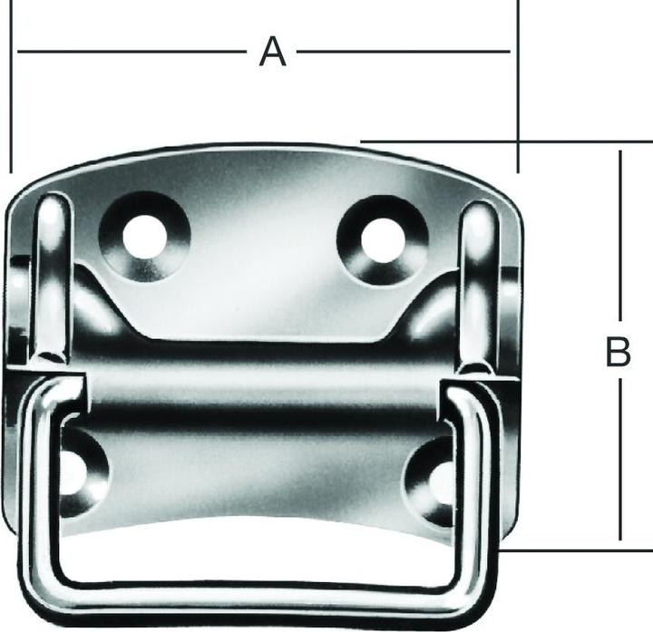 Immagine prodotto Magni August Vormann, Gancio per barca maniglia per cassa DIN3136 100 x 80 mm in acciaio inox opaco, 48560