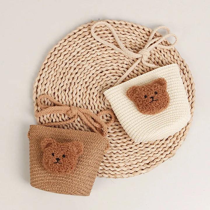 Immagine prodotto Only-Bags.Store Borsa a tracolla Summer Strawicker Handmade Mini Kids Crossbody Bag