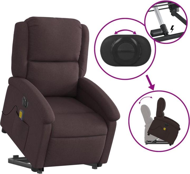 Immagine prodotto VidaXL Poltrona massaggiante elettrica con tessuto di supporto