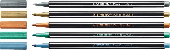 Produktbild STABILO Pen 68 Premium Metallic-Filzstift (Mehrfarbig, 6 x)