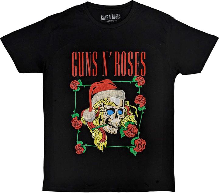 Guns N Roses Adult Holiday Skull Christmas TShirt