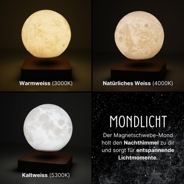 Immagine prodotto Hermex Luce notturna lunare a levitazione magnetica lampada da comodino lampada lunare luce d'atmosfera
