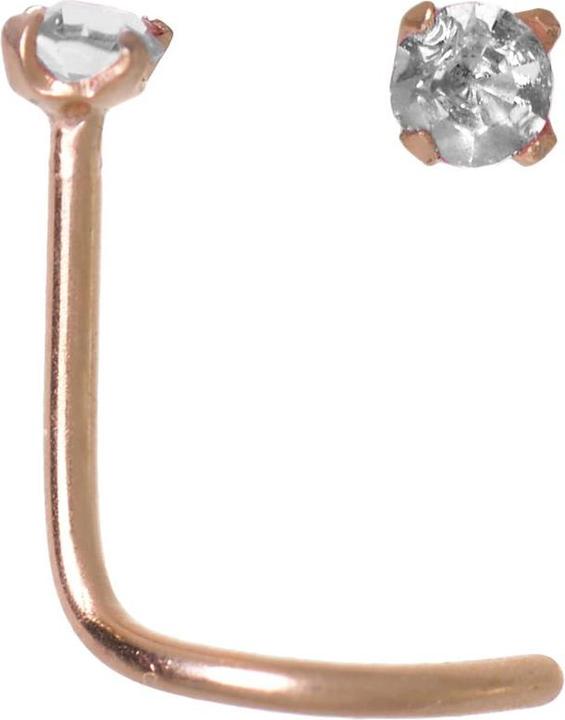 Produktbild Bijouteria Nasenpiercing (PVD Beschichtung (goldfarbig), Chirurgenstahl 316L, Kristall)