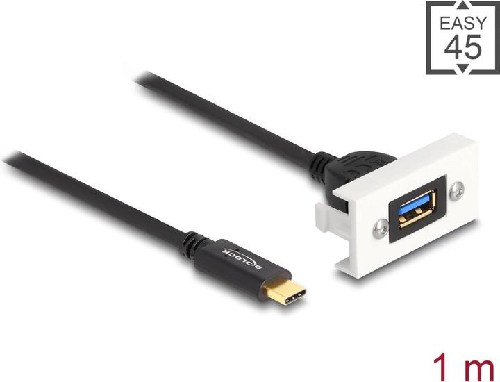 Produktbild Delock Easy 45 Modul SuperSpeed USB 10 Gbps (1 m, USB 3.2 Gen 2)