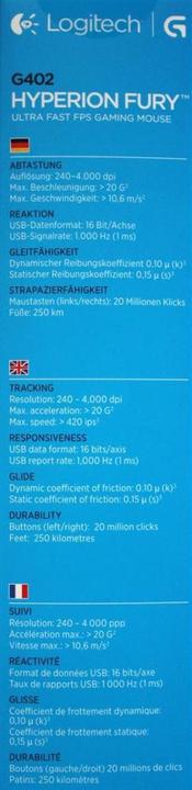 Productafbeelding Logitech G G402 Hyperion Fury (Bedraad)