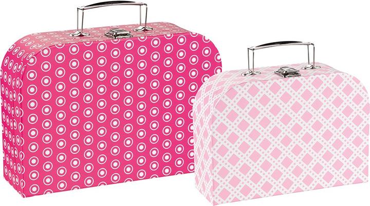 Immagine prodotto Goki Valigia con motivo rosa, Valigia grande: 30 x 20,4 x 9 cm e 25 x 17,7 x 8,5 cm, Chiusura in metallo