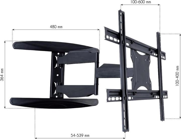Actual product image Techly Ultra Slim Full Motion (Wall, 65", 35 kg)
