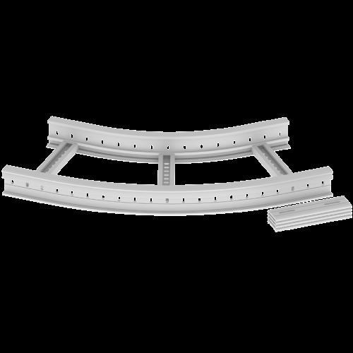 Image du produit Unex 67417-04 Coude plat 45° 85x400 R600 en U23X RAL7035