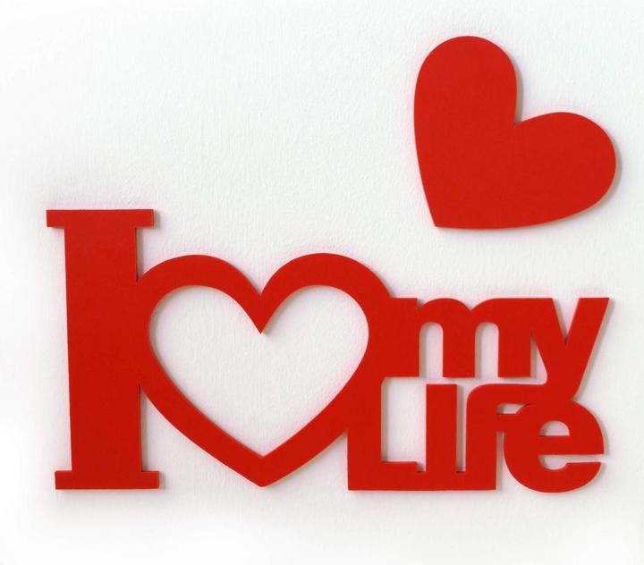 Image du produit Trenddeko 3D - I Love my Life (30,5 x 15,5 cm)