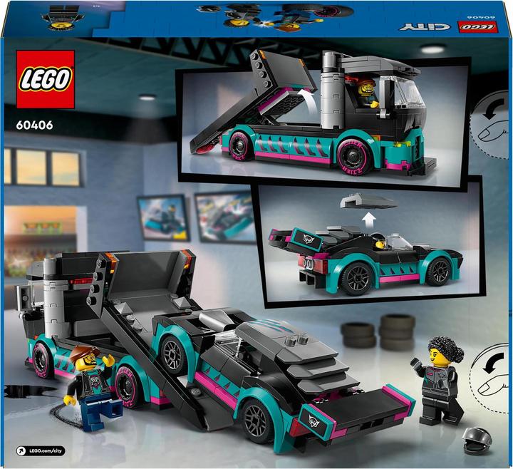Produktbild LEGO Autotransporter mit Rennwagen (60406, LEGO City)