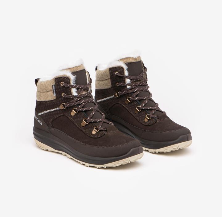 Actual product image Quechua Winter shoes ladies leather warm waterproof half high winter hiking - SH900 (37)