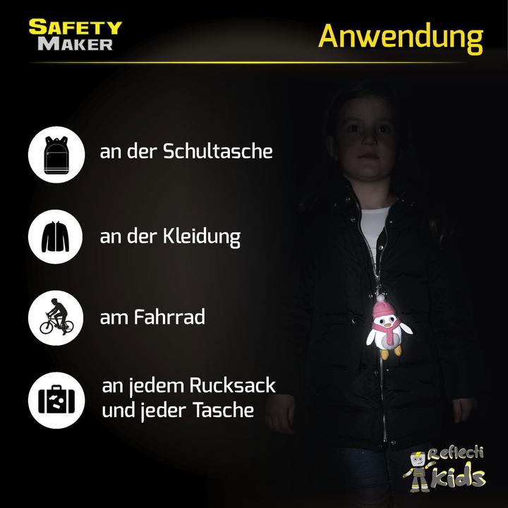 Produktbild SafetyMaker Soft Anhänger Pingu reflektierend