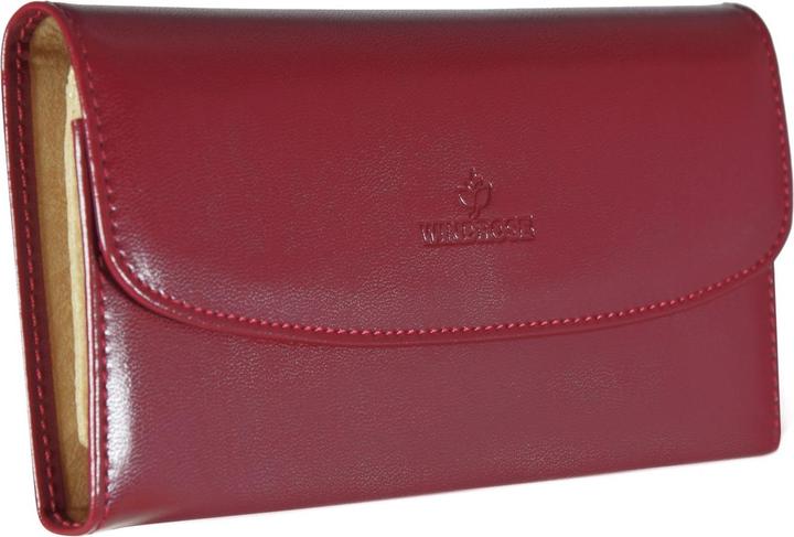 Actual product image Windrose Merino jewellery roll leather 20 cm