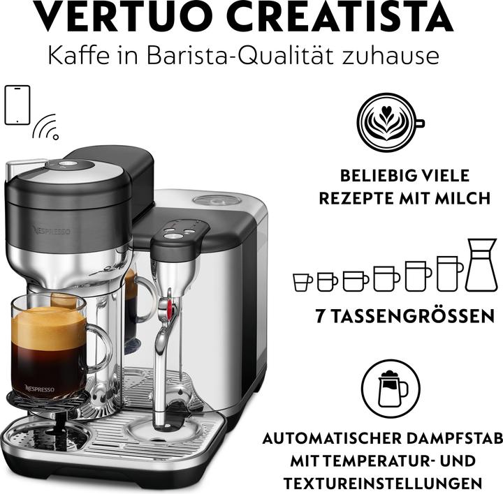 Image du produit Sage Nespresso Vertuo Creatista (NESPRESSO Vertuo, Fiche CH)