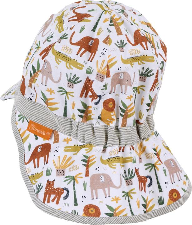 Actual product image Sterntaler Peaked Cap with Neck Guard Safari Animals UV + (49)