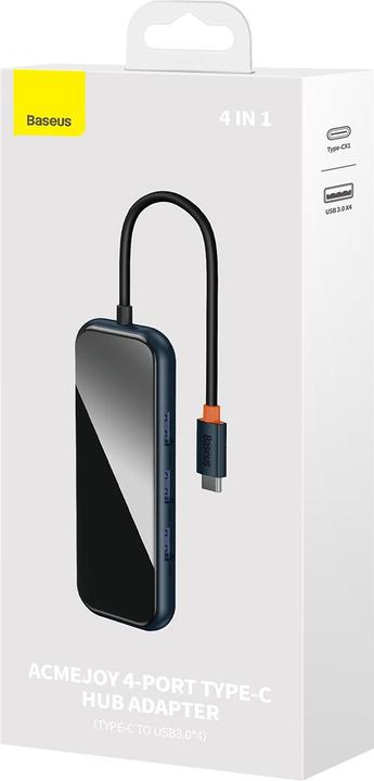 Immagine prodotto Baseus AcmeJoy Adattatore HUB 4 porte Type-CType-C a USB3.0*4Grigio scuro (USB-C, 4 Porti)