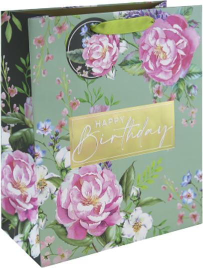 Produktbild Eurowrap Geschenkbeutel Floral Happy Birthday 6erPack (Geschenkfolie, 6 x)