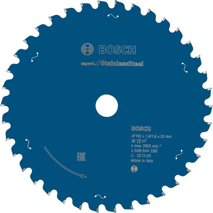 Actual product image Bosch Professional Zubehör Circular saw blade Expert for Stainless Steel, 192 x 20 x 1.9 x 38