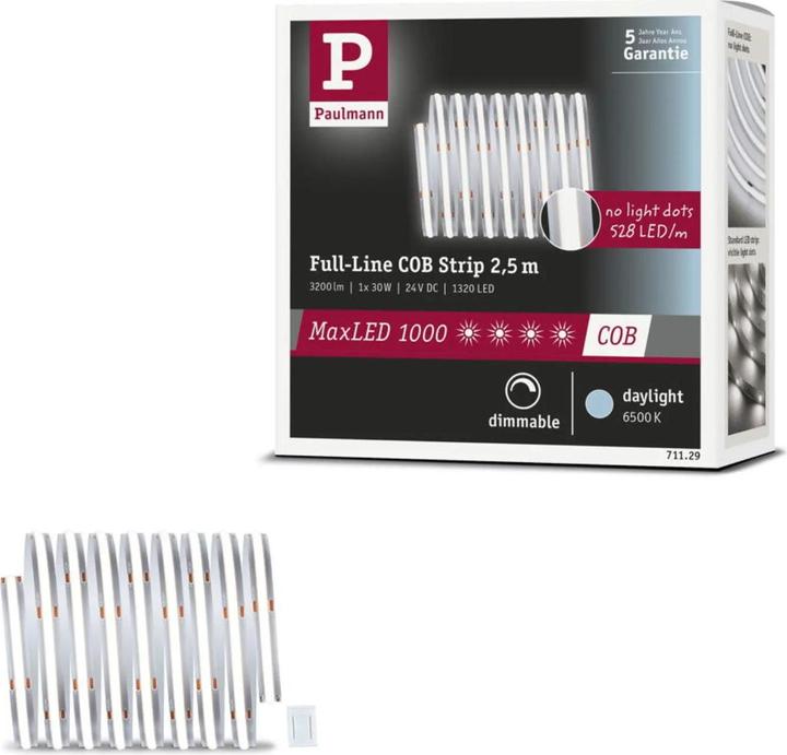 Actual product image Paulmann MaxLED 1000 Full-Line COB Stripe (Daylight, 250 cm, Indoor)