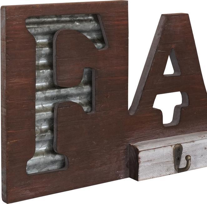 Produktbild Mendler Wandgarderobe Family, Garderobenpaneel, Landhaus Holz Metall