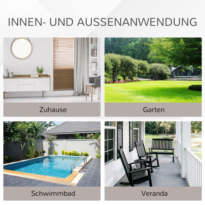 Actual product image Swisshandel24 Poly-Rattan Sofa mit Kissen 3-Sitzer Garten Loungesofa Metall Polyester Grau 185 x 70 x 80 cm