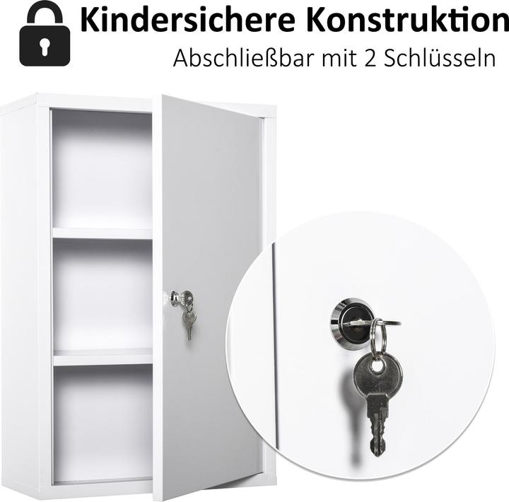 Image du produit Kleankin Armoire à pharmacie (40 x 18 x 60 cm)