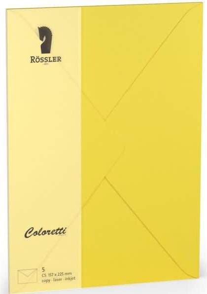 Immagine prodotto Magni 220711543 - Buste Coloretti, 80 g/m², DIN C5, giallo oro, 5 pezzi (C5, 5 x)
