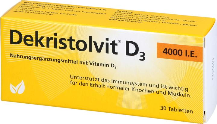 Immagine prodotto Dekristolvit D3 4000 I.E. compresse, 30 compresse (30 Pezzo/i, Pillole)