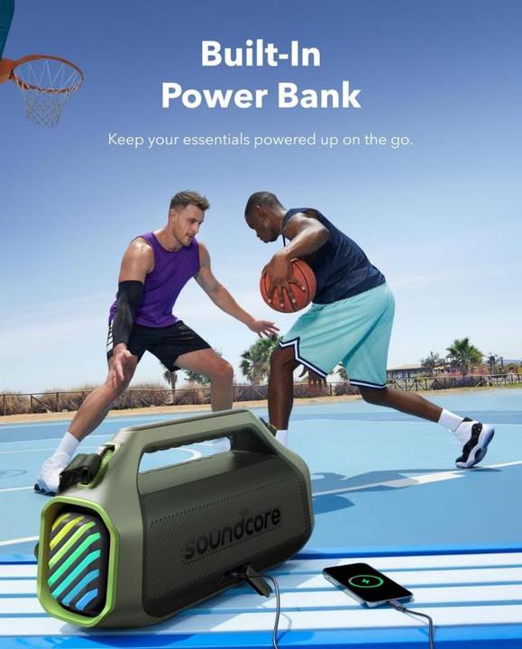 Produktbild soundcore Głośnik bezprzewodowy Boom 2 Plus 140W Zielony (20 h, Batteriebetrieb)