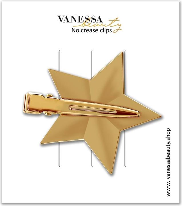 Image du produit Vanessa Beauty Seamless Clips Star - Or (Blasons, Élastiques à cheveux)