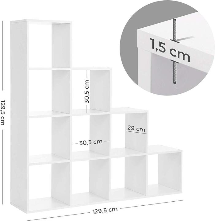 Image du produit Vasagle Stairway (129,5 x 29 x 129,5 cm)