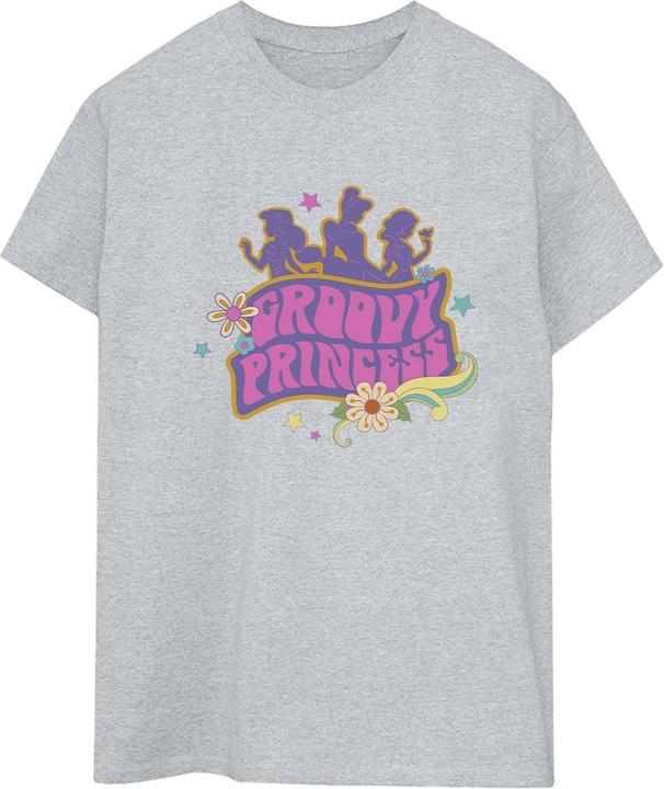 Actual product image Disney Womens/Ladies Princesses Groovy Princess Cotton Boyfriend T-Shirt (L)