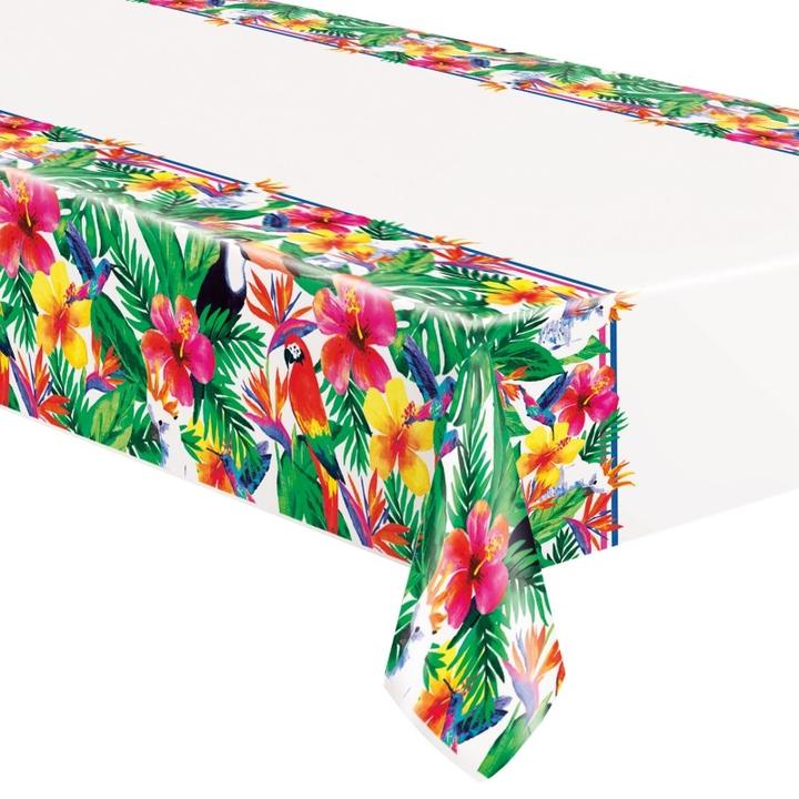 Actual product image Unique Party Plastic Tropical Palm Party Table Cover