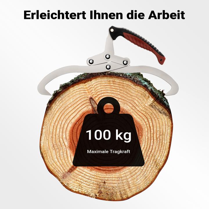Produktbild Wiltec Handpackzange Ø30cm Holzzange 44cm Packzange Stahl Holzgreifer Forstzange (440 mm)