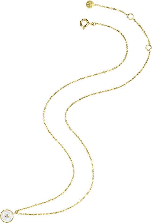 Actual product image Glanzstücke München Ladies sterling silver cubic zirconia mother-of-pearl yellow gold 40.0 cm basic chain + 5.0 cm (Sterling Silver, 40 - 45 cm)